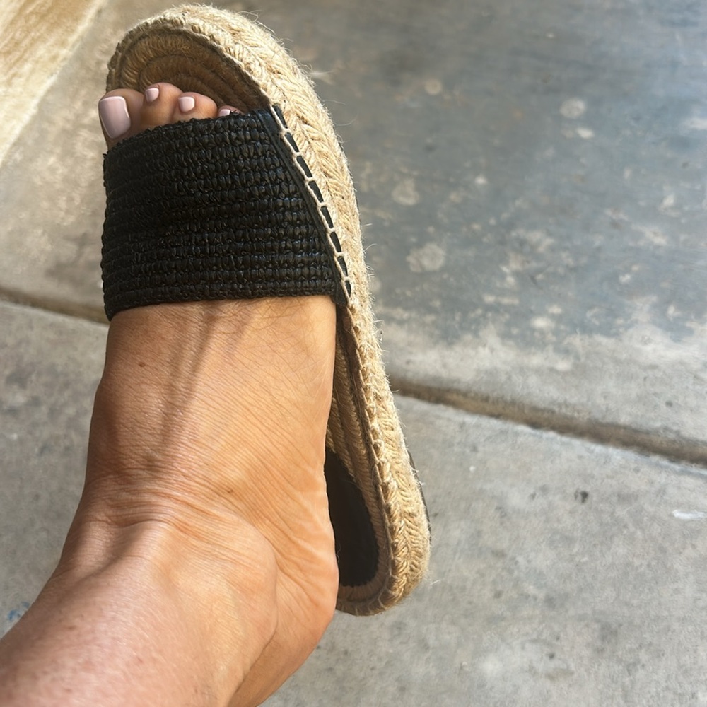 New! J Crew Valencia Espadrille Black 6 - Picture 8 of 12